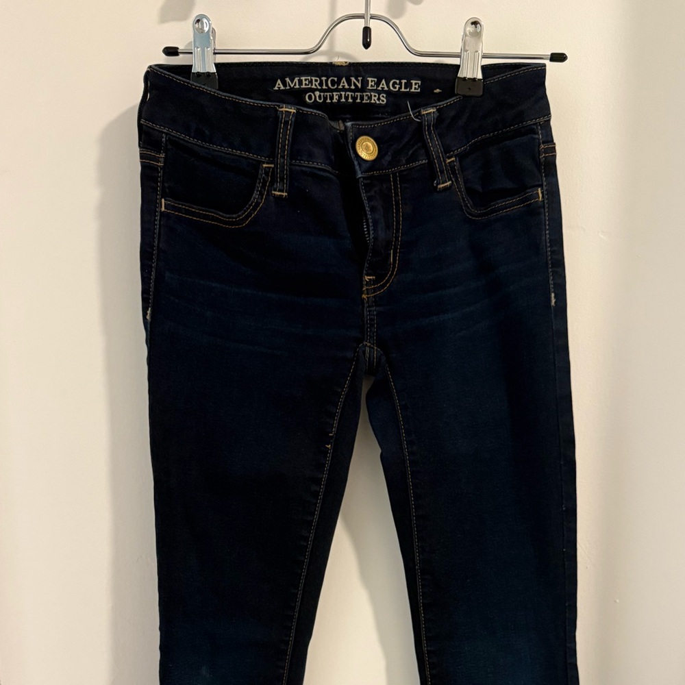 American Eagle Outfitters Blue Skinny Jeans with Stretch Fit